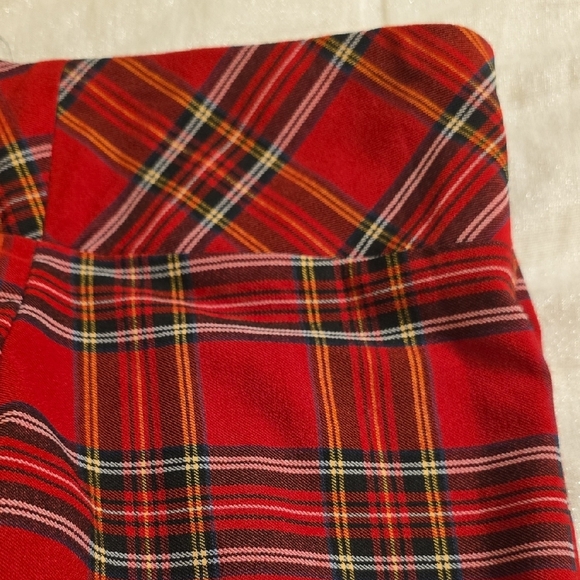 Jones New York Red Plaid Pull On Slim Leg - Picture 9 of 12